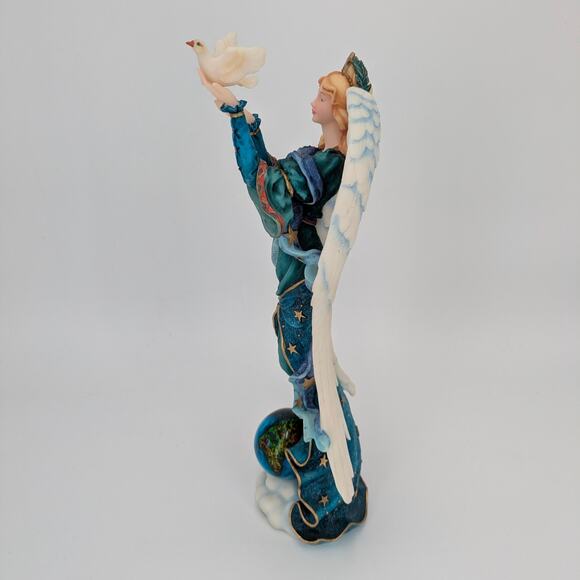 Lenox Angel Figurine Millennium Pencil Angel World Peace Globe Spiritual Dove - Picture 5 of 11